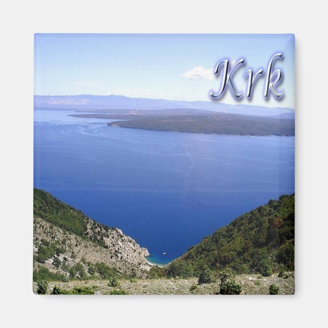 zHR014 KRK, CRES, Croatia, Fridge Magnet (Front)