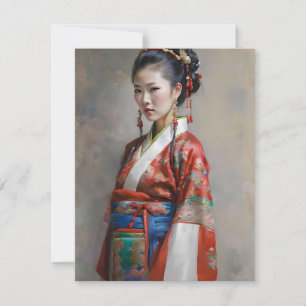 Zhuang Chinese Woman C Holiday Card