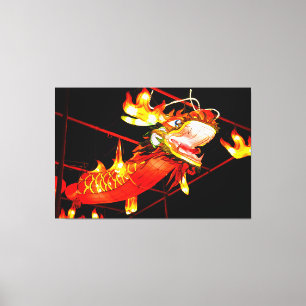 Zhulong Fire Dragon Canvas Print