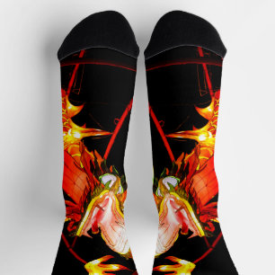 Zhulong Fire Dragon Crew Socks