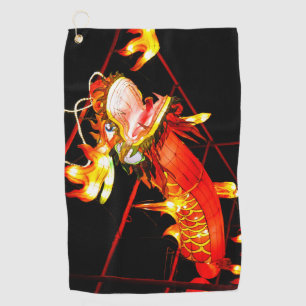 Zhulong Fire Dragon Golf Towel