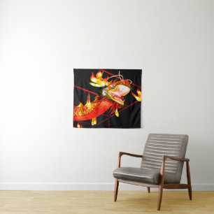 Zhulong Fire Dragon Tapestry
