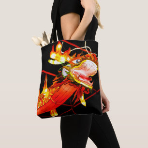 Zhulong Fire Dragon Tote Bag