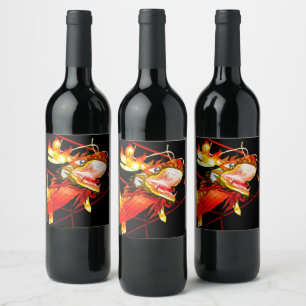 Zhulong Fire Dragon Wine Label