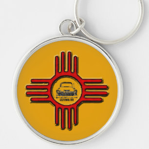 Zia Bob Round Keychain