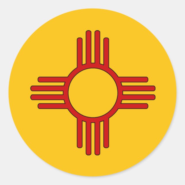 Zia Classic Round Sticker (Front)