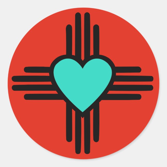 Zia Love Classic Round Sticker (Front)