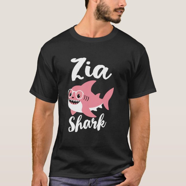 Zia Shark Mother's Day Grandma Funny T-Shirt (Front)