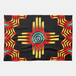 Zia Sonne - Zia Pueblo - New Mexico Tea Towel