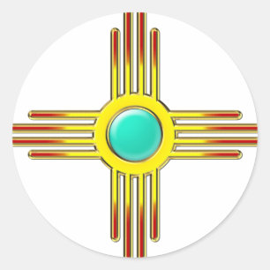 Zia Sonne - Zia Pueblo - power symbol Classic Round Sticker