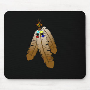 Zia Sun and Feathers Mouse Mat