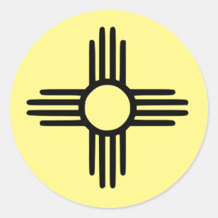 Zia Sun Classic Round Sticker