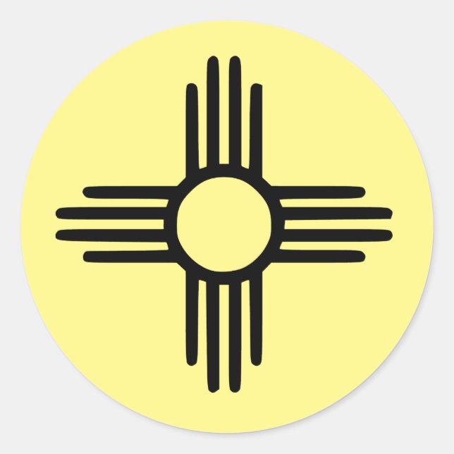 Zia Sun Classic Round Sticker (Front)