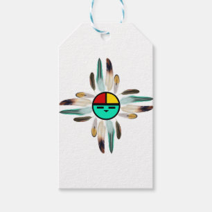 Zia Sun God with Feathers Gift Tags
