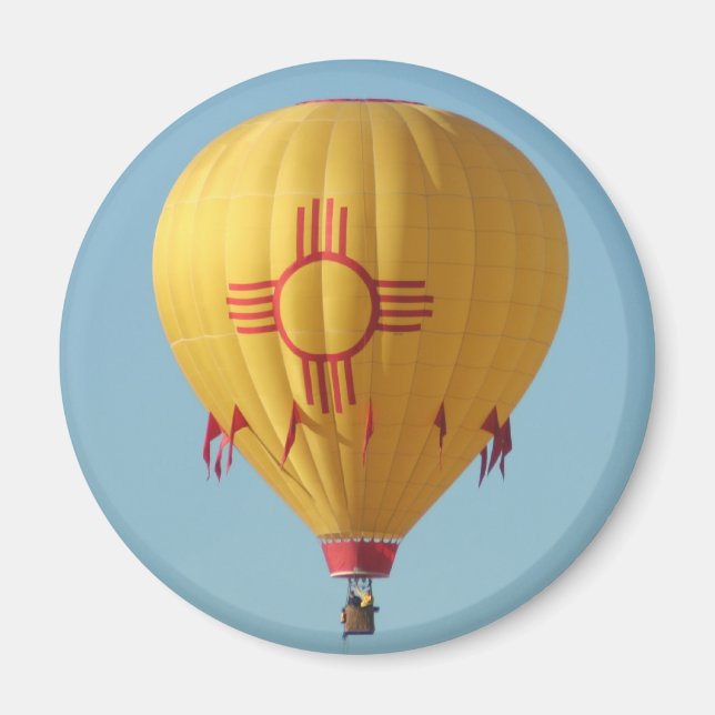 Zia Sun Symbol Hot Air Ballon Magnet (Front)