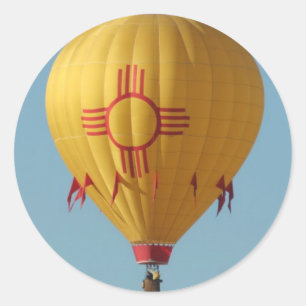 Zia Sun Symbol Hot Air Balloon Sticker