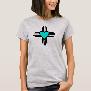 Zia Sun Symbol with Heart of New Mexico T-Shirt