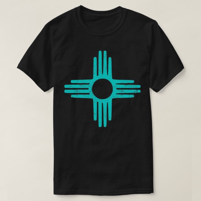 ZiaNew Mexico Turquoise T-Shirt (Design Front)