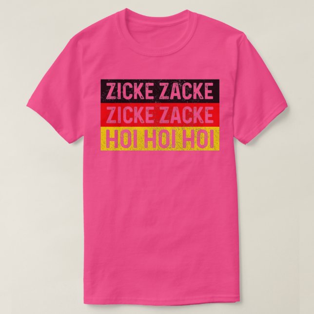 Zicke Zacke Hoi Oktoberfest German Flag Party Funn T-Shirt (Design Front)