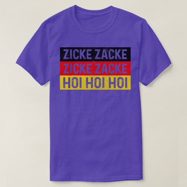 Zicke Zacke Hoi Oktoberfest German Flag Party Funn T-Shirt (Design Front)
