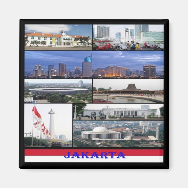 zID003 JAKARTA, Indonesia, Asia, Fridge Magnet (Front)