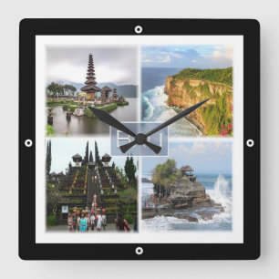 zID006 BALI, Indonesia, Asia, Square Wall Clock
