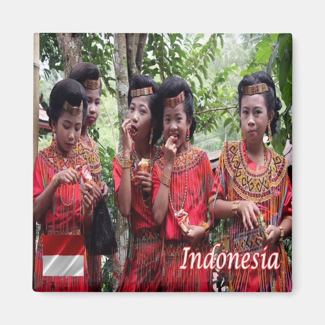 zID009 Indonesian GIRLS, Indonesia, Asia, Fridge Magnet (Front)