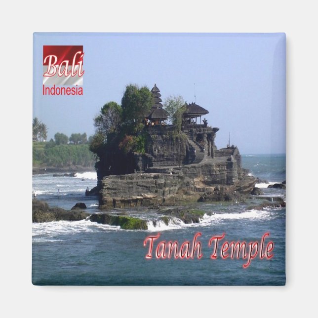 zID021 TANAH TEMPLE Bali, Indonesia, Asia, Fridge Magnet (Front)