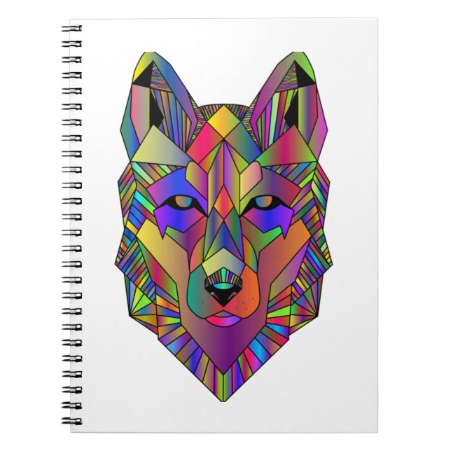 Zidika Vascouver Wolf Sticker - Colours Classic  Notebook (Front)