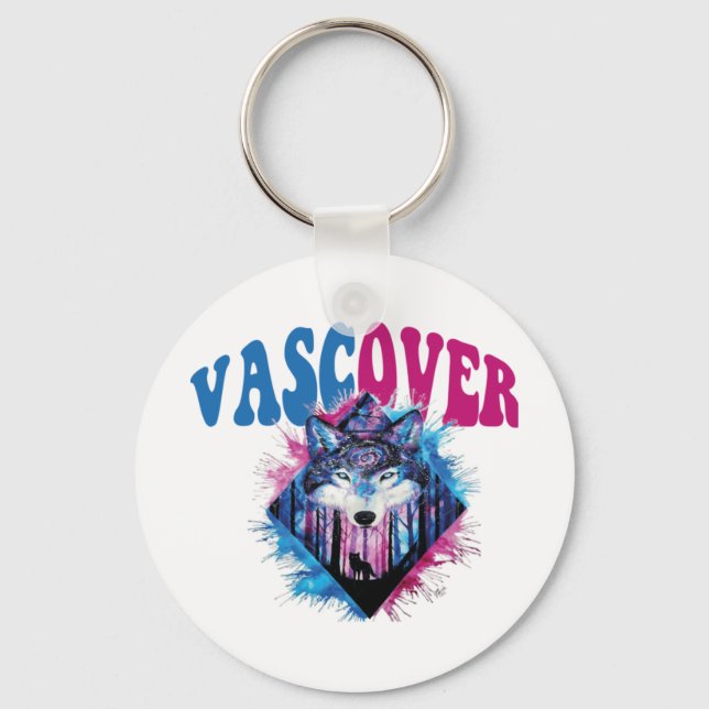 Zidika vascover wolf  Essential Key Ring (Front)