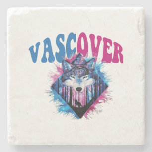 Zidika vascover wolf Essential Stone Coaster