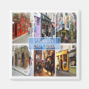 zIE015 DUBLIN Temple Bar, Northern Ireland Fridge Magnet
