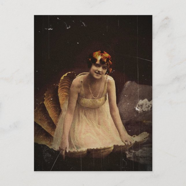 Ziegfeld Actress in a Seashell Postcard (Front)