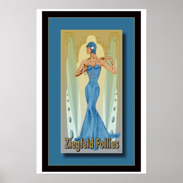 Retro Art Nouveau Promo Poster A1A2A3A4Sizes ZIEGFIELD FOLLIES 1916 New York .. 