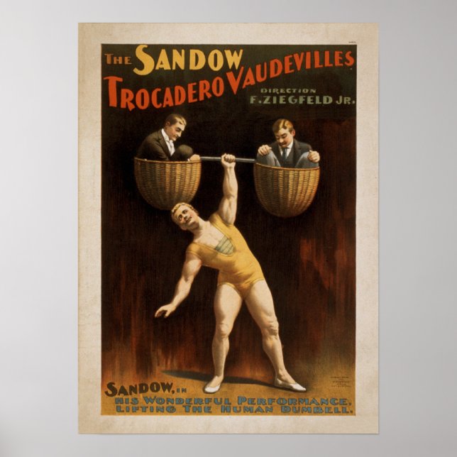 ZIEGFELD Strong Man Act VAUDEVILLE Poster (Front)