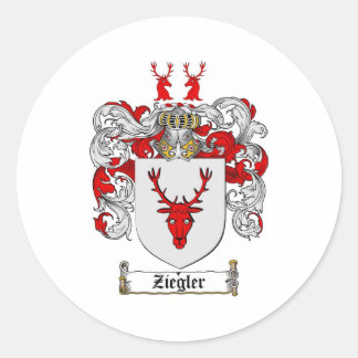 Ziegler Coat of Arms / Ziegler Family Crest Classic Round Sticker