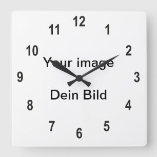 Ziffernblatt für Uhr Square Wall Clock