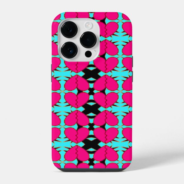 Zig n Zag Broken Hearts iPhone Case (Back)