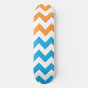 Zig Zag Aqua-Orange Skateboard