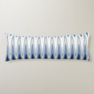 Zig Zag Black White Grey Navy Blue Beige Pattern Body Cushion