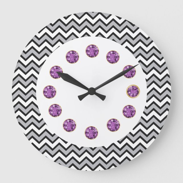 Zig Zag Bling Wall Clock (Front)