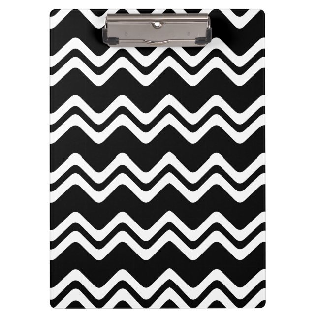 Zig Zag Dual Coloured Line Pattern Clipboard (Front)
