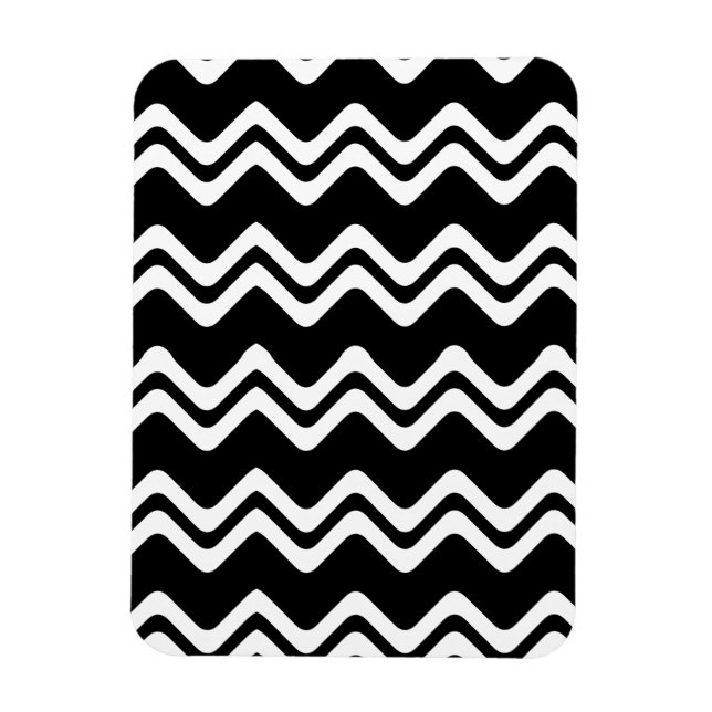 Zig Zag Dual Coloured Line Pattern Magnet (Vertical)