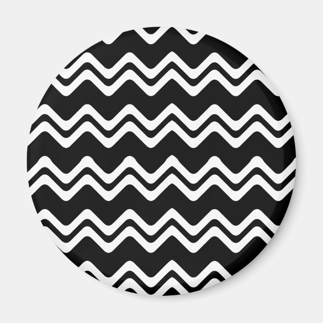 Zig Zag Dual Coloured Line Pattern Magnet (Front)