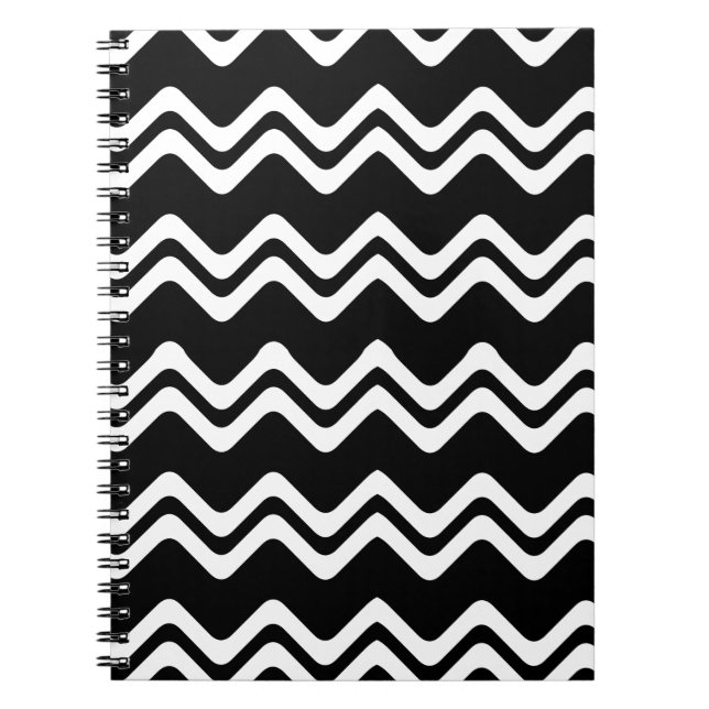 Zig Zag Dual Coloured Line Pattern Notebook (Front)