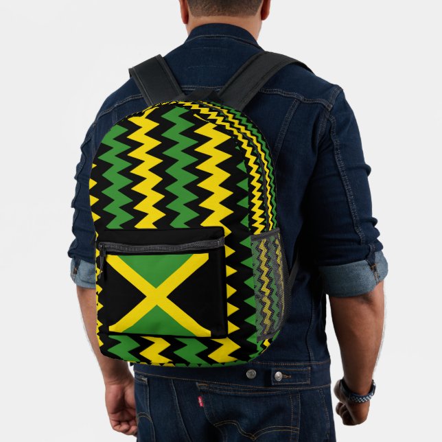 Zig Zag Jamaican Flag Design Printed Backpack (Insitu (Model))