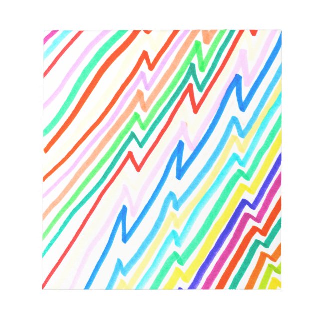 Zig Zag Line  Colours   Notepad (Front)