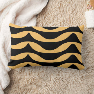 Zig zag lines with gold pattern lumbar cushion