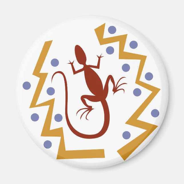 Zig Zag Lizard Magnet (Front)