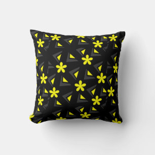 Zig zag pattern with flowers cushion